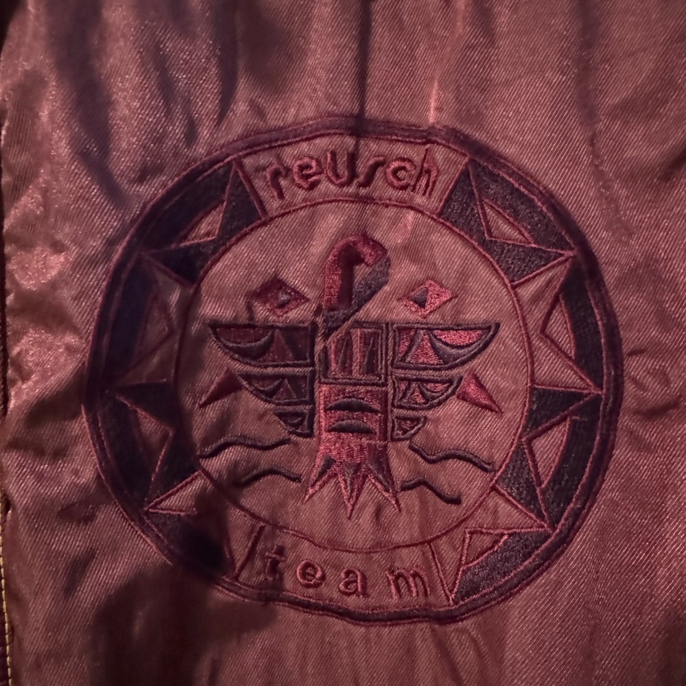 Vintage 90's Reusch Active Wear Maroon Hooded Ski Snow Jacket Embroidered LG - Picture 9 of 16